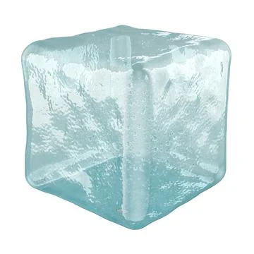 Ice Cube, 3D rendering Stock Illustration