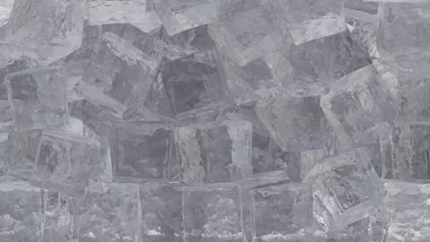 Ice Cube Animation Curtain Transition Effect Alpha Channel Stock Footage 329721828