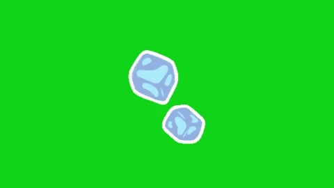 Ice cube animation on green screen Stock-Footage 331895540
