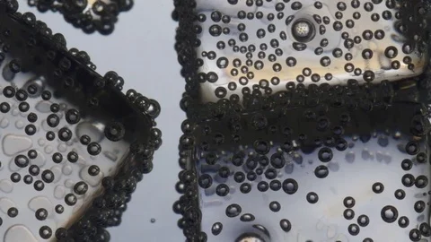 Ice Cube Bubbles Background Stock Footage 76428485