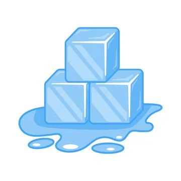 Ice cube. cartoon vector illustration. Stock Illustration