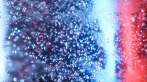 Ice cube close up with bubbles inside, ice texture 3d illustration Stock Illustration
