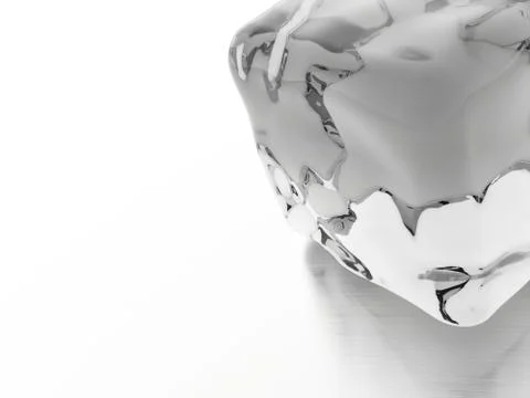 Ice cube concept rendered on white background Illustrazione stock