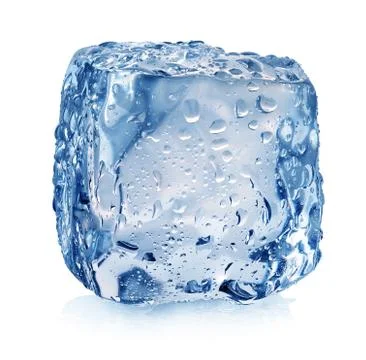 Ice cube with drops Stock Photos