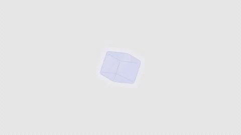 Ice cube frozen water digital sticker animation Stock Footage 332232254
