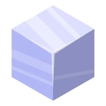 Ice cube icon, isometric style イラスト素材