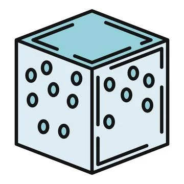 Ice cube icon showing cold refreshing drink Stock Illustration
