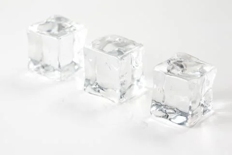 Ice cube isolated Stock Photos