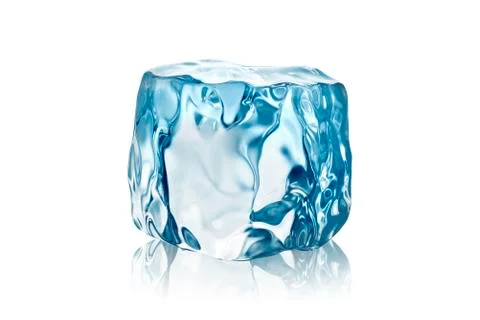 Ice cube isolated Stock Photos