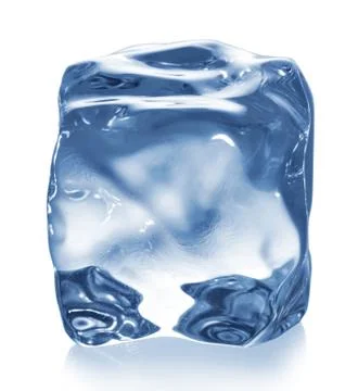 Ice cube isolated on white. Stock Photos