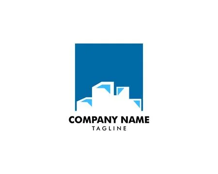 Ice Cube Logo Template Design Stock Illustration