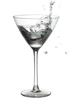 Ice cube in martini Stock Photos