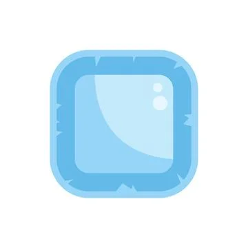 Ice cube melting, forming a puddle, refreshing summer concept Stock Illustration