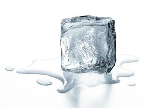 Ice cube melting Stock Photos