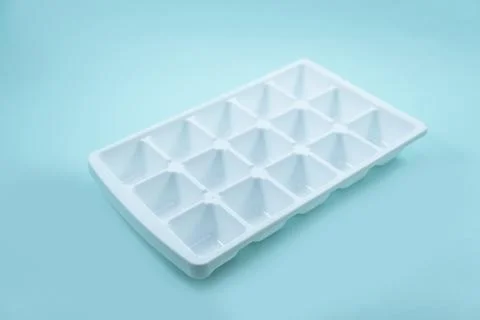 Ice cube mold with elastic plastic material, strong ductile Stock Photos
