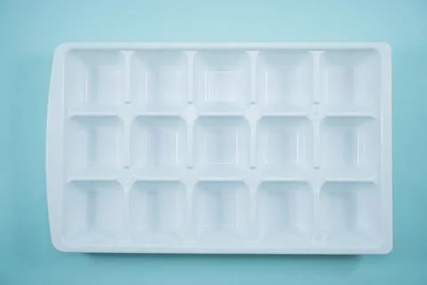 Ice cube mold with elastic plastic material, strong ductile Stock Photos