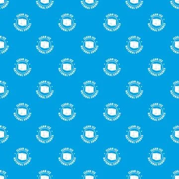Ice cube pattern seamless blue Illustrazione stock