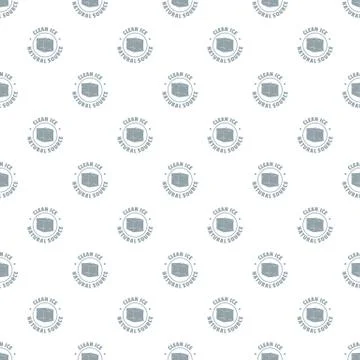 Ice cube pattern vector seamless Illustrazione stock