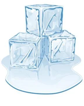 Ice cube pile Illustrazione stock