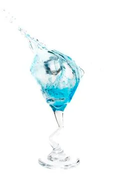 Ice cube splash Stock Photos