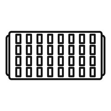 Ice cube tray appliance for making ice freezing Stock Illustration