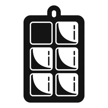 Ice cube tray icon simple . Mold container イラスト素材