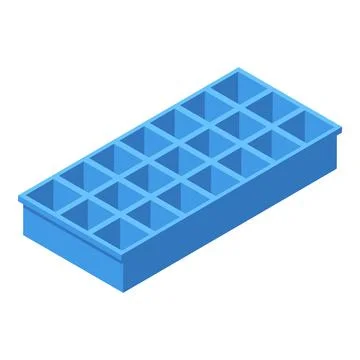 Ice cube tray kitchen icon, isometric style Stock-Illustration