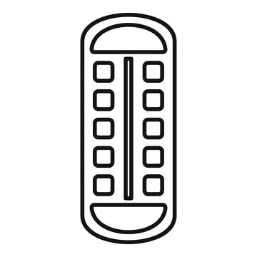 Ice cube tray outline for cold drinks vector Stock Illustration