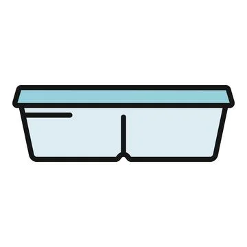 Ice cube tray with two compartments cooking icon Illustrazione stock