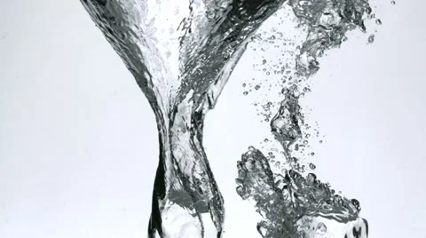 Ice cube in water, Slow Motion Video stock 10966376