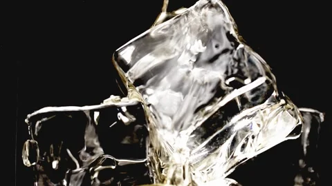 Ice cube whiskey rum Stock Footage 259605970