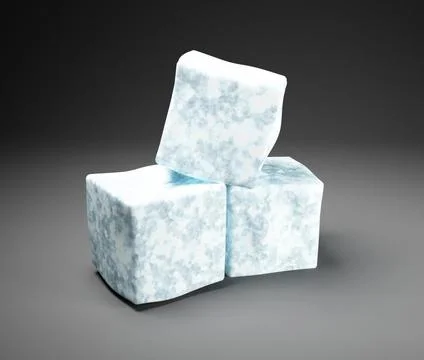Ice cubes 3D Model