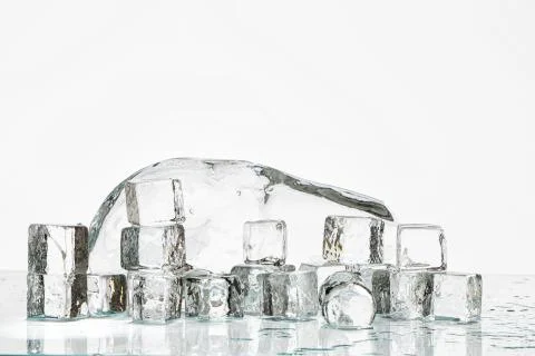 Ice cubes and balls Stock Photos