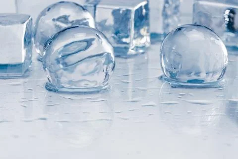 Ice cubes and balls Fotos Stock