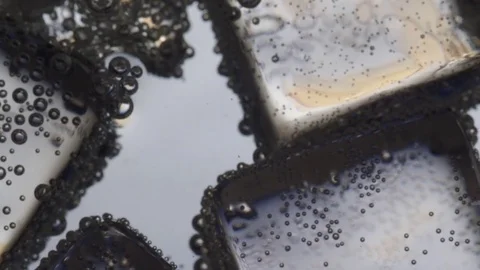 Ice Cubes and Carbonation Background Stock Footage 76423650