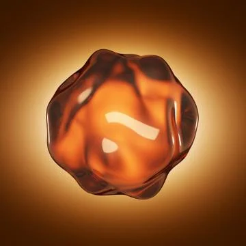Ice cubes are brown. 3d illustration, 3d rendering. Stock Illustration