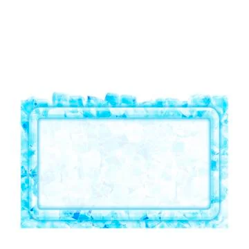 The ice cubes banner Stock Illustration