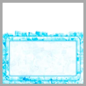 The ice cubes banner Stock Illustration