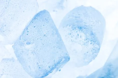 Ice cubes close up Stock Photos
