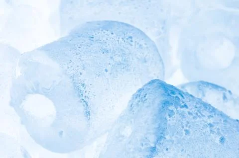 Ice cubes close up Stock Photos