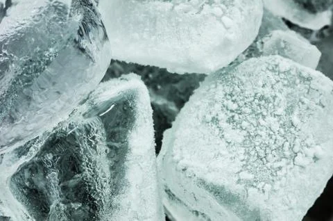 Ice cubes close up Stock Photos