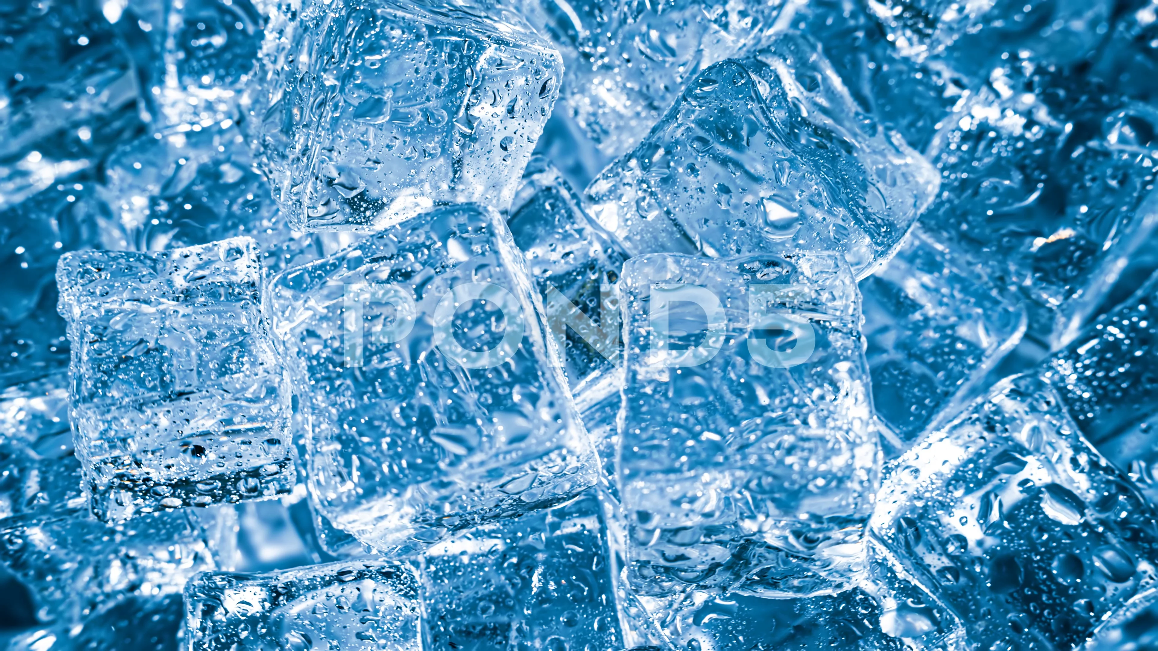 Ice cubes closeup, abstract background. | Stock Video | Pond5