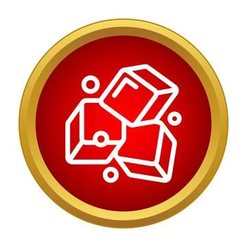 Ice cubes cooling refreshing drink vector icon button Stock Illustration