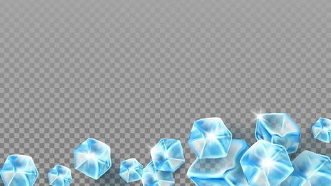 Ice Cubes For Cooling Refreshment Drink Vector イラスト素材