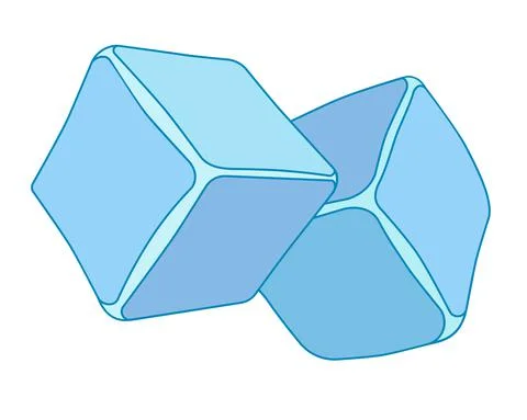 Ice cubes for drinks - vector color illustration for logo or pictogram. イラスト素材