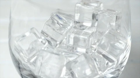 Ice Cubes in Glass Stock Footage 90022601