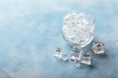 Ice cubes in glass Stock Photos