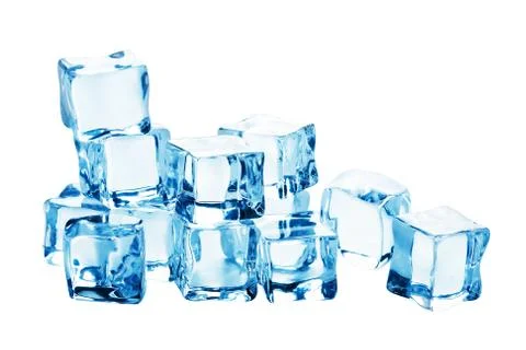 Ice cubes isolated Stock Photos