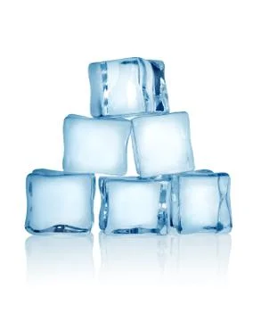 Ice cubes isolated Stock Photos