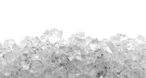 Ice cubes isolated Stock Photos